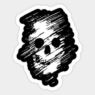 Creepy Skull Sticker